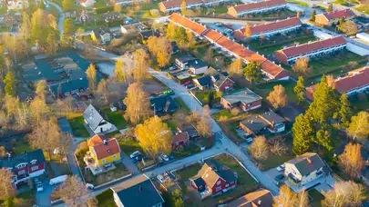 Flying over villa