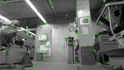 An image of how a robot detects its surroundings.