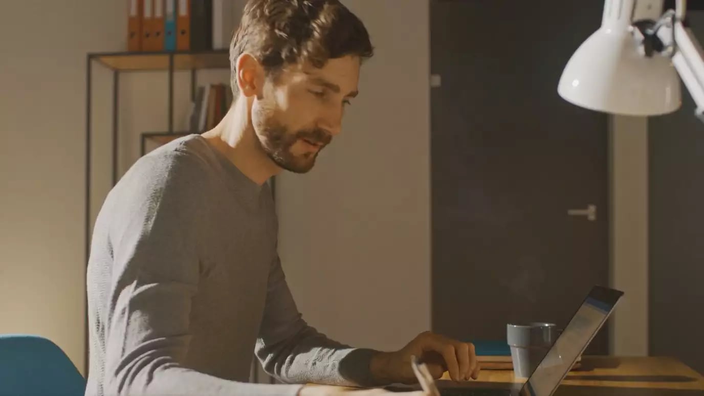 person working