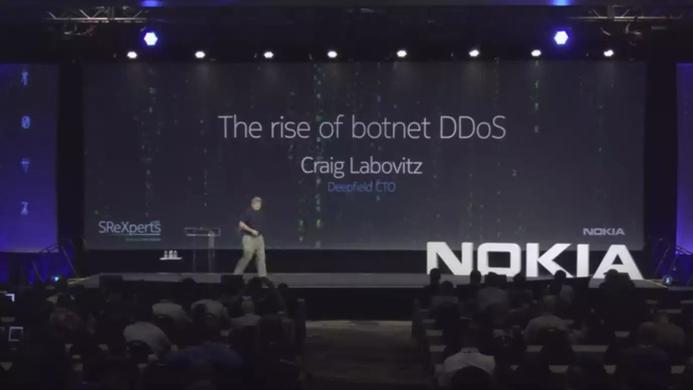 Presenter Craig Labovitz on stage