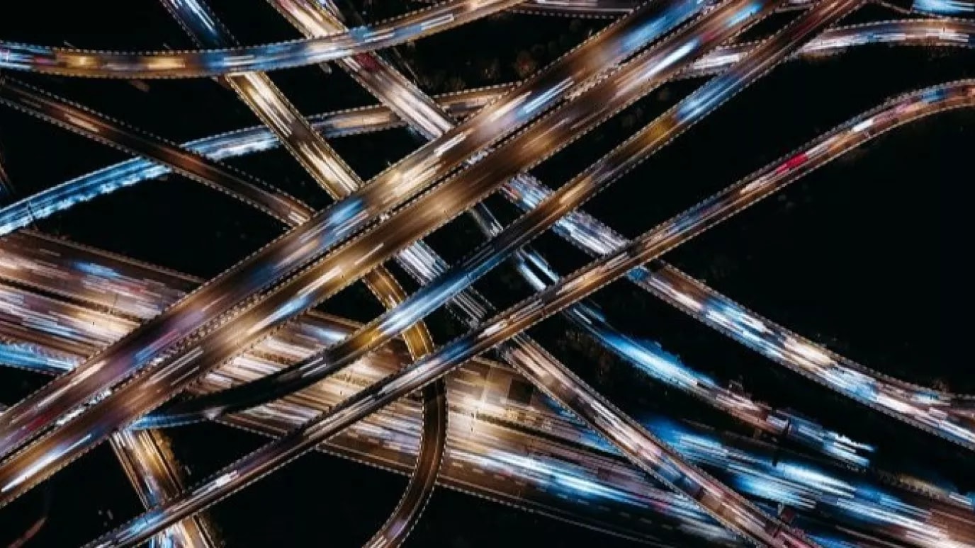 Highway long exposure photo