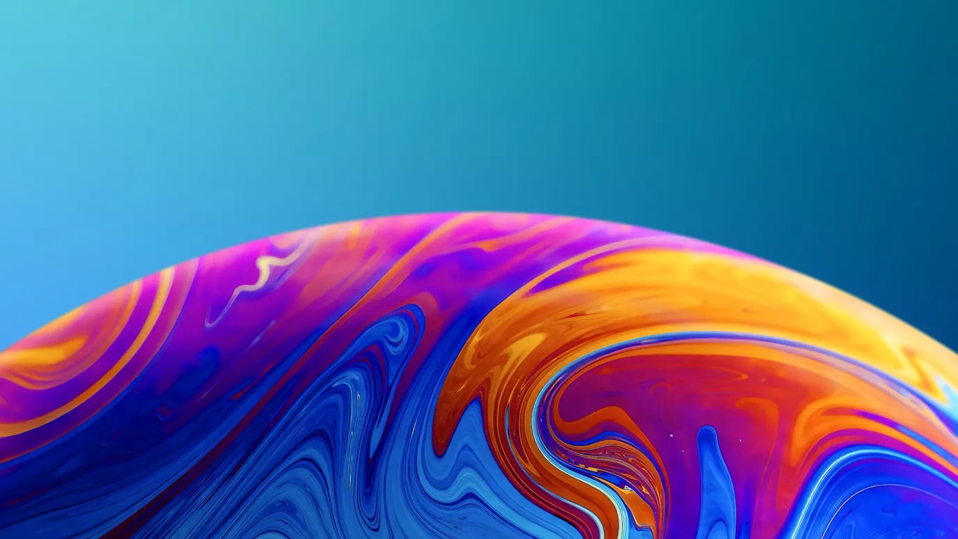 a globe of swirling color