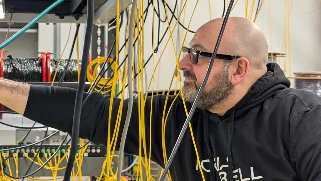 Hussam Batshon in the lab