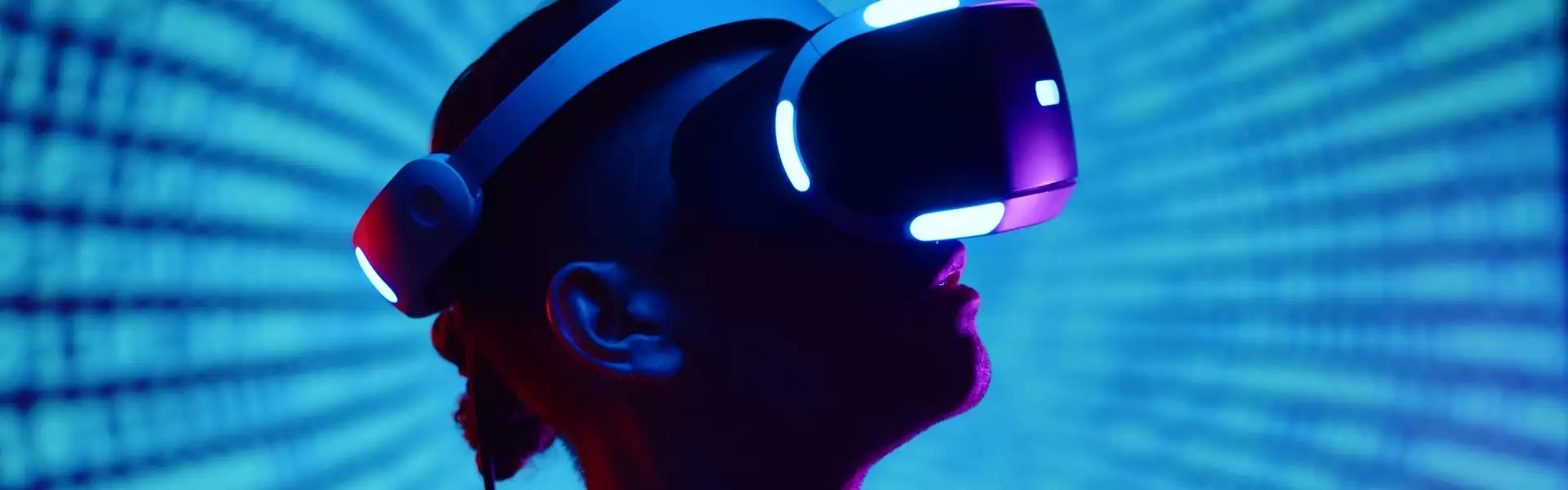 person with VR glasses