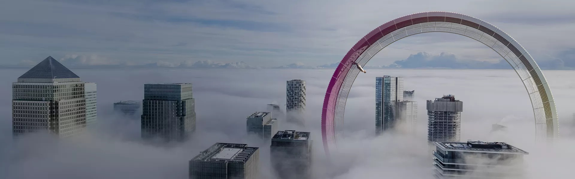 clouds over the city