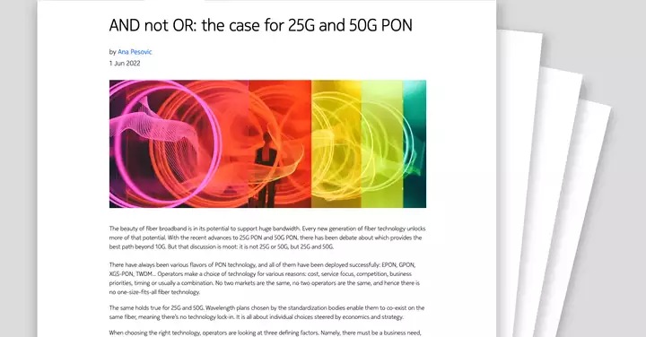 AND not OR: the case for 25G and 50G PON