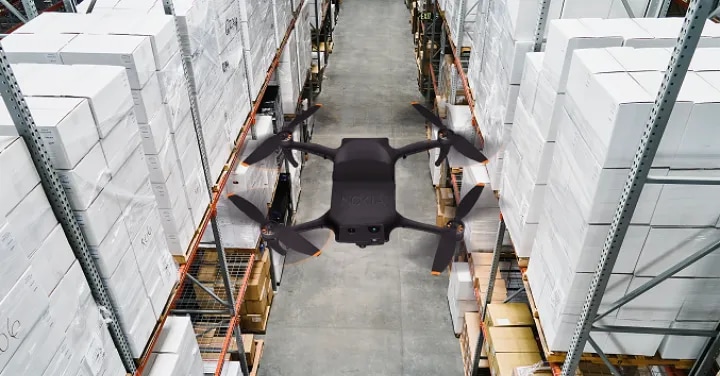 Leading management consultancy says Nokia autonomous drone service solves warehouse inventory challenges