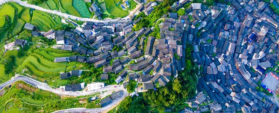 village aerial view