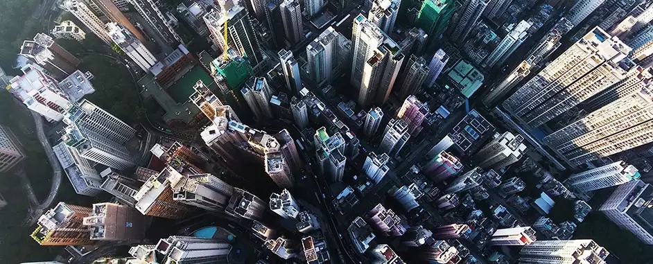 Buildings aerial view