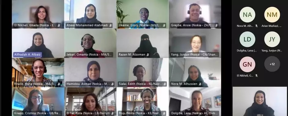 The Converged Female Talent Program participants during one of the project’s engagement sessions.