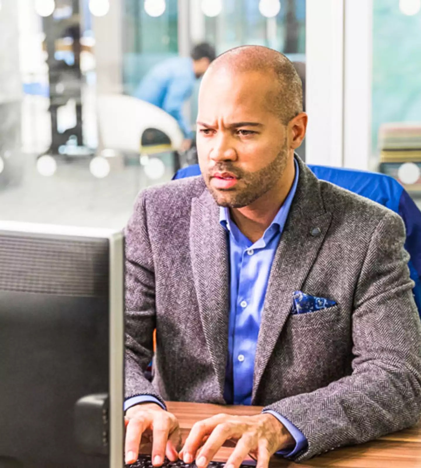 Man on a computer