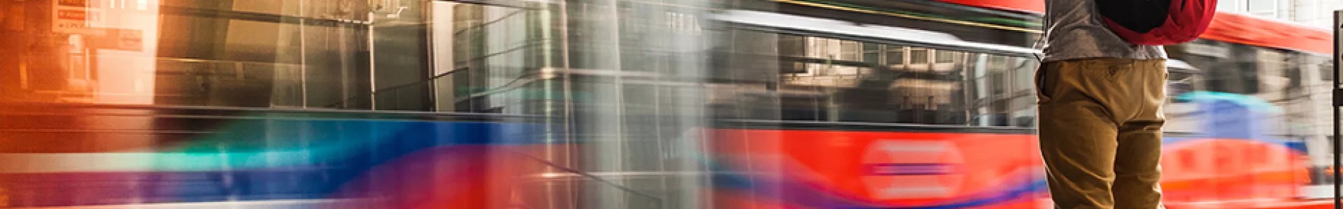 Person waiting for a train