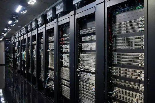 IP Routers in racks