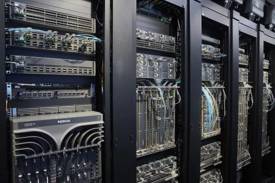 IP Routers in racks