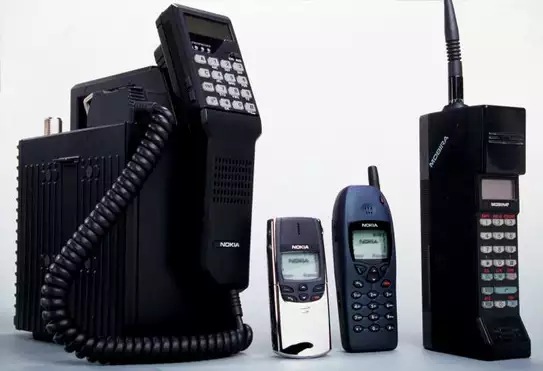 Mobira Talkman, Nokia 8810, Nokia 6110 and Mobira Cityman