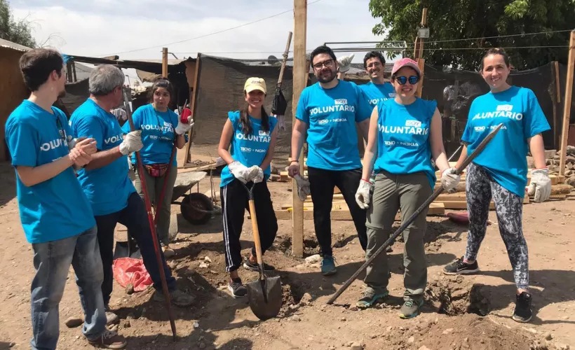 Nokia volunteers at work
