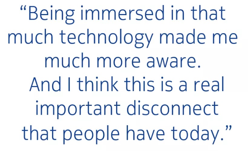 quote immersed in technology
