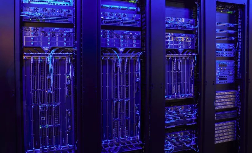 IP Routers in racks
