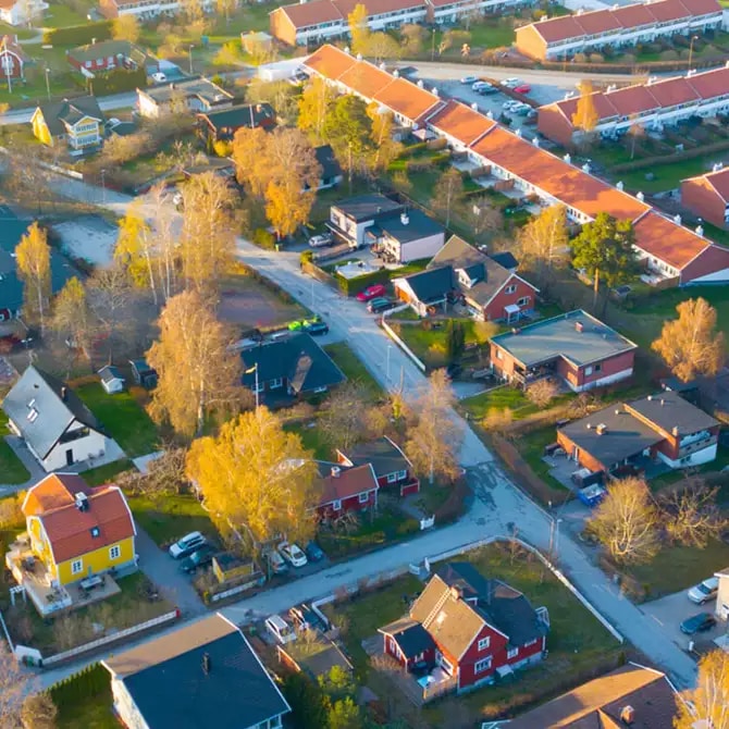 Flying over villa