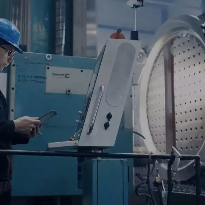 A person working in factory