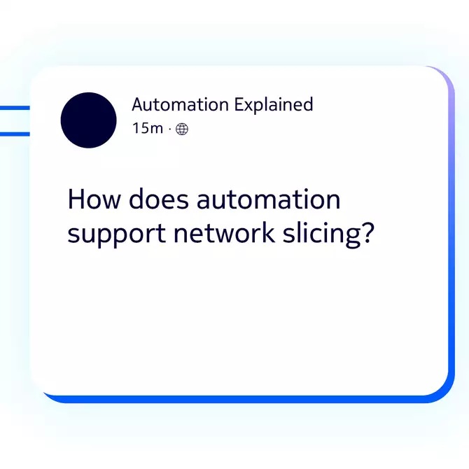 how does automation support network slicing
