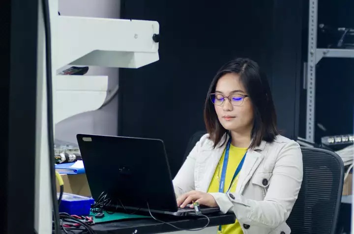 Woman at computer