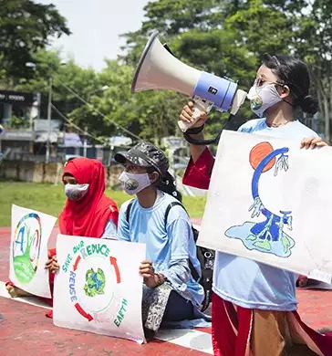 Children protesting for climate