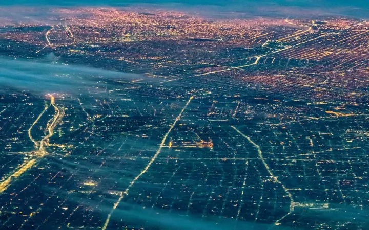 aerial view of city