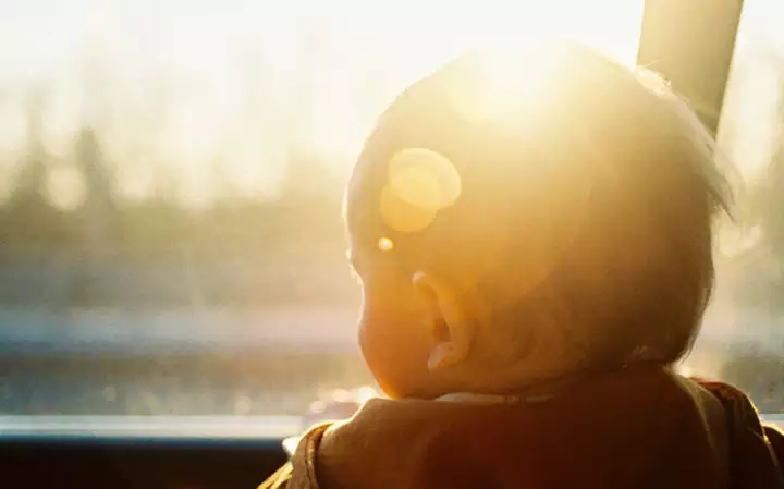 child in a car