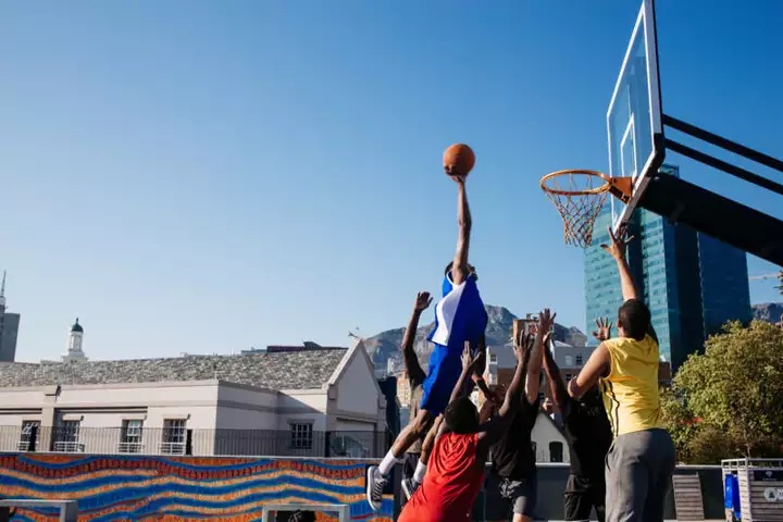 people playing basketball