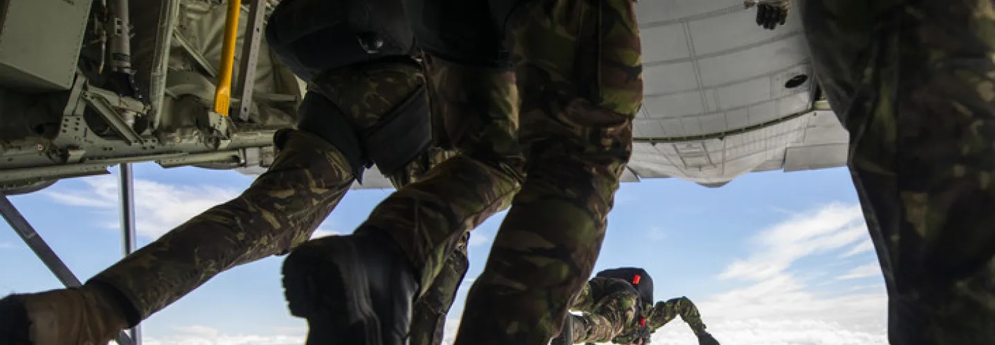 jumping from plane